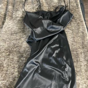 black silk dress